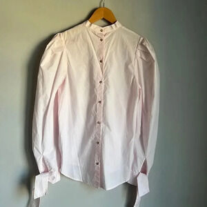 Free people high neck poplin shirt